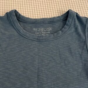 Rachel Zoe Slub Knit Crewneck Tank in Dusty Blue